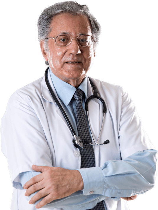 Experienced senior doctor advising a patient