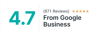 Rated 4.7 from 871 Google Business reviews