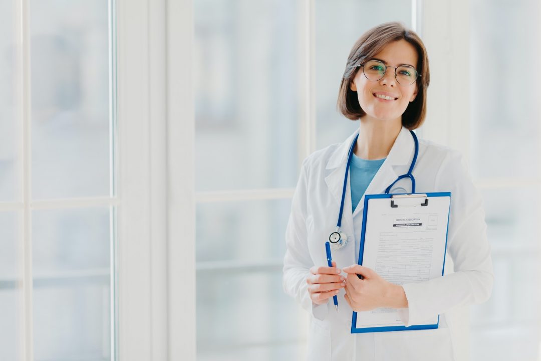 Doctor holding a clipboard